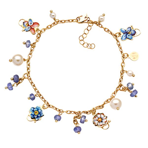 Bracciale Fiorellini Grandi Azzurri