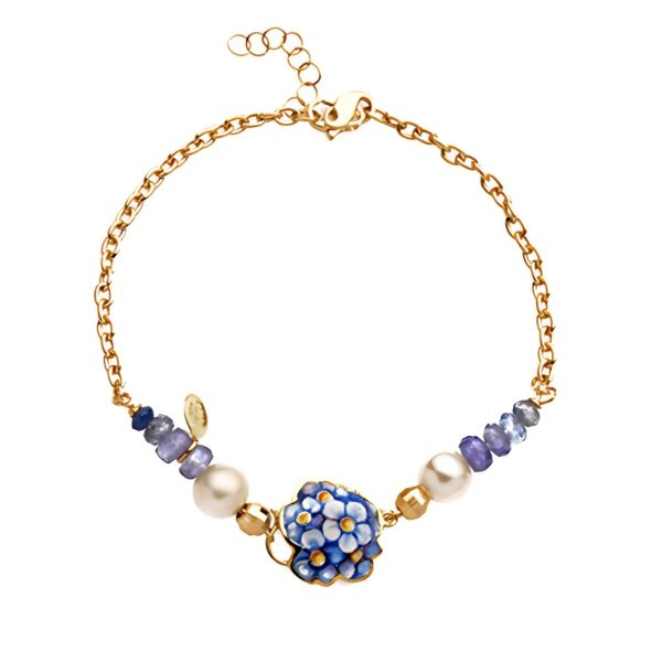 Bracciale Non Ti Scordar di Me Fiorellini Grandi Azzurri