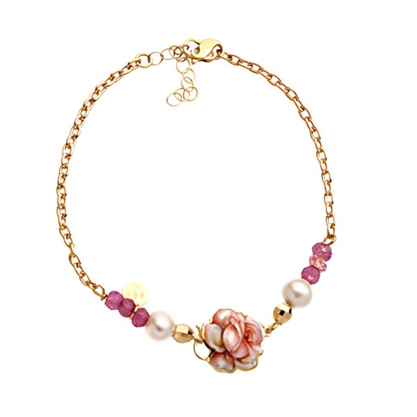 Bracciale Rosa Fiorellini Grandi Rosa