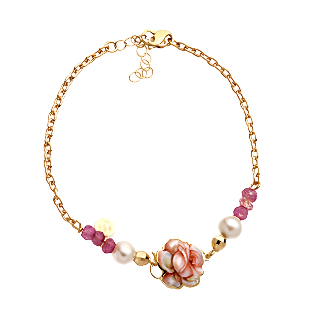 Bracciale Rosa Fiorellini Grandi Rosa
