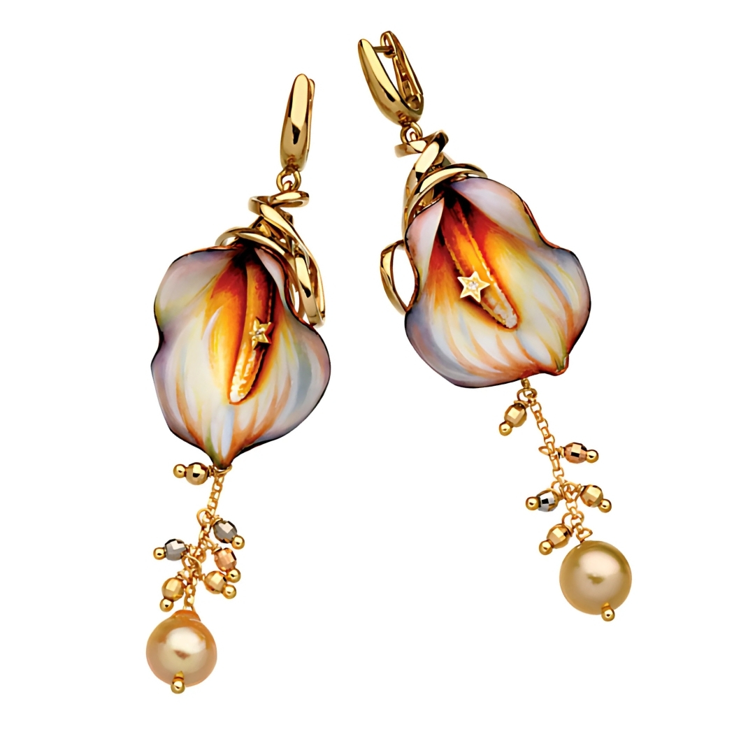 Orecchini Calla con Pendente
