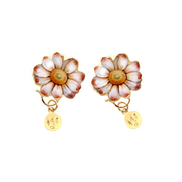 Orecchini Margherite Fiorellini Grandi Rosa