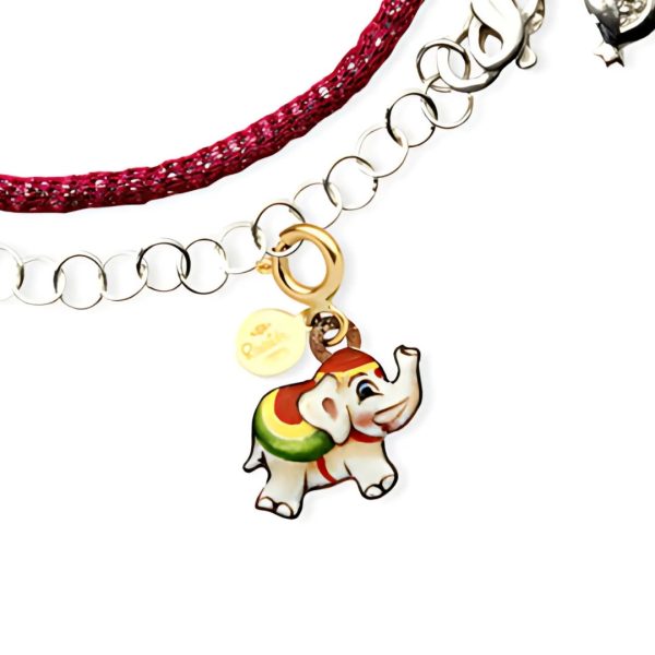 Bracciale/Girocollo con Pendente Elefante della Fortuna