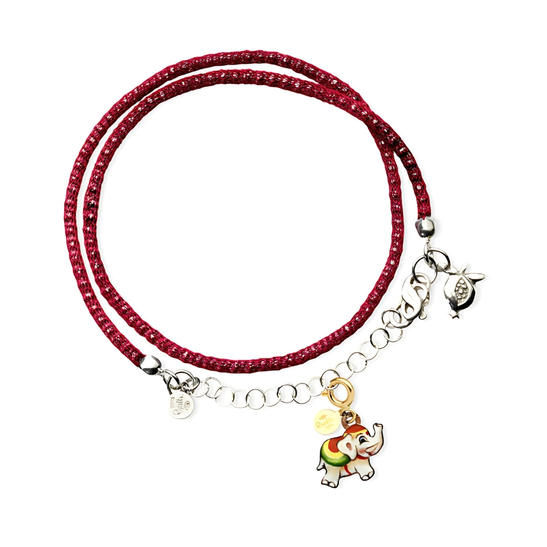 Bracciale/Girocollo con Pendente Elefante della Fortuna - immagine 2