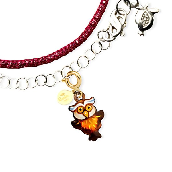 Bracciale/Girocollo con Pendente Gufo della Fortuna