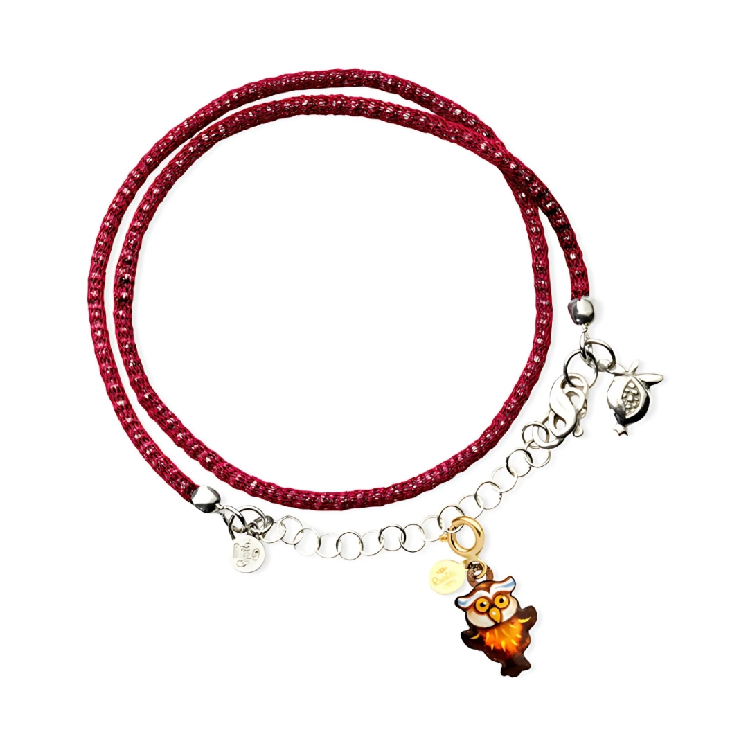 Bracciale/Girocollo con Pendente Gufo della Fortuna - immagine 2