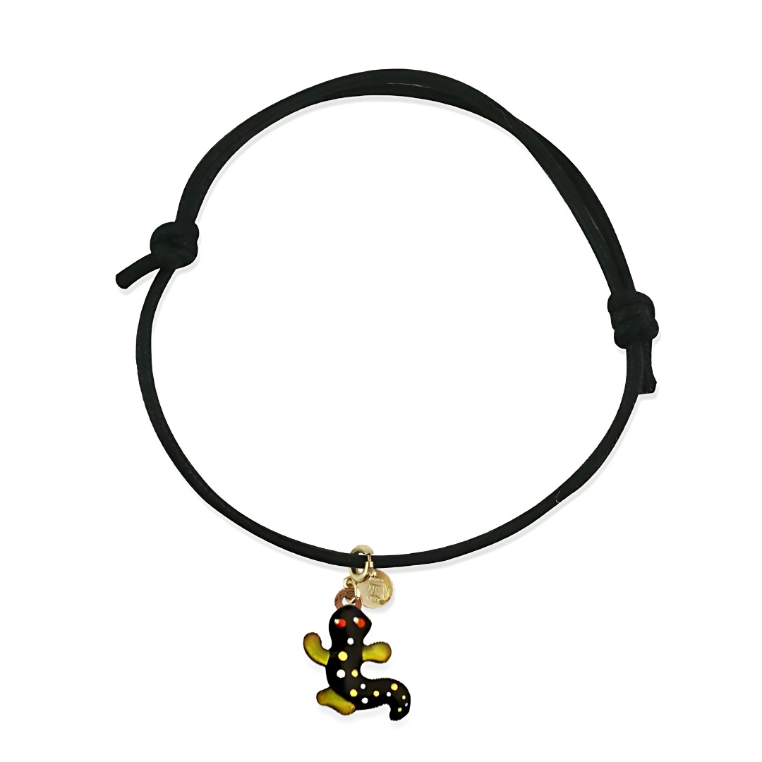 Bracciale con Pendente Salamandra Nera - immagine 2