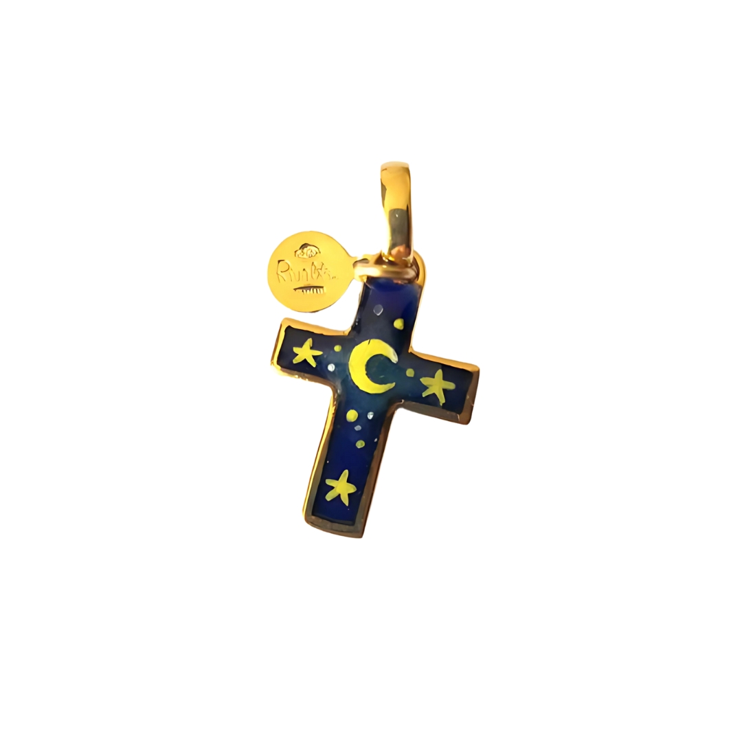 Ciondolo Croce Luna & Stelle - Collezione Gioielli dello Spirito