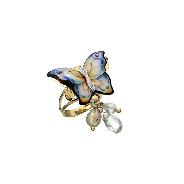 Anello Farfalla Azzurra