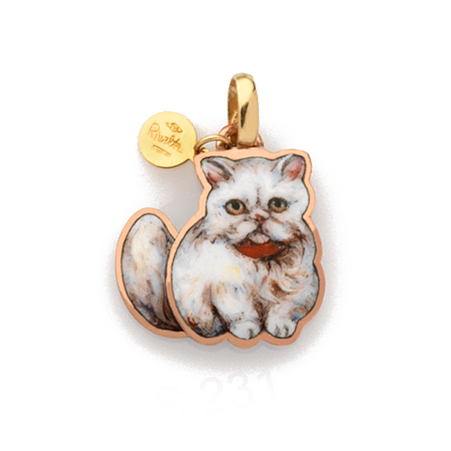 Pendente Gatto Persiano Bianco