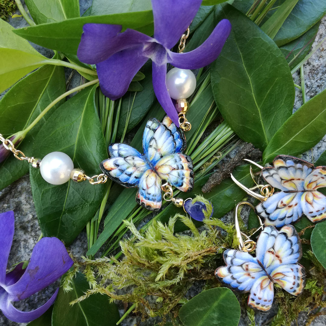 Collana Farfalle Azzurre - immagine 2