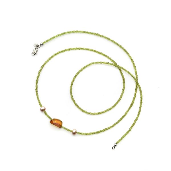 Collana lunga Peridoto e Argento