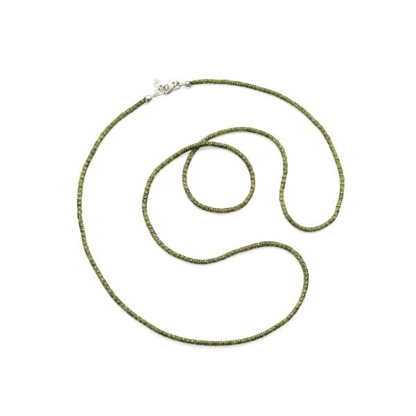 Collana lunga colorata VERDE SCURO