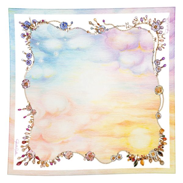 Foulard Fiori dell' Alba Gabriella Rivalta